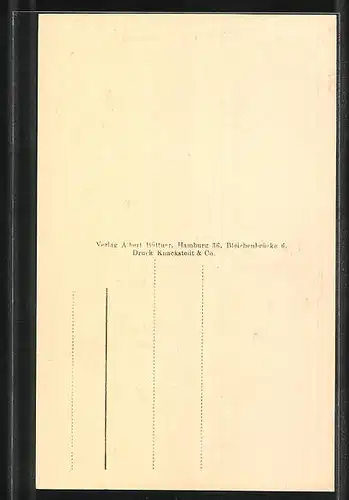 AK Alt-Hamburg, Kirchturm vom Gr. Bäckergang 42 gesehen