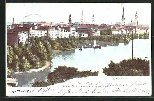 AK Hamburg-St.Georg, an der Alster