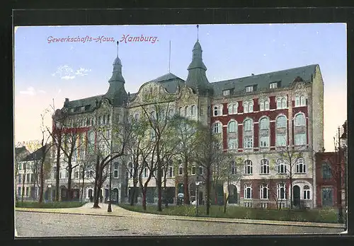 AK Hamburg-St.Georg, vor dem Gewerkschaftshaus