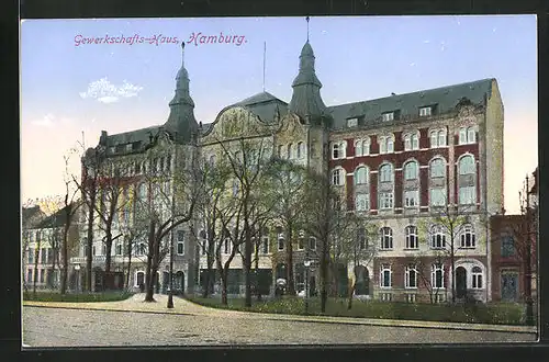 AK Hamburg-St.Georg, am Gewerkschaftshaus