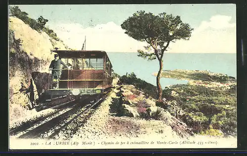 AK La Turbie, Chemin de fer à crémaillére de Monte-Carlo