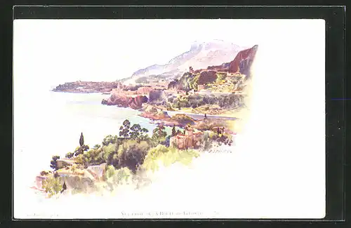 Künstler-AK Ernest Lessieux: Vue prise de la Route du Littoral