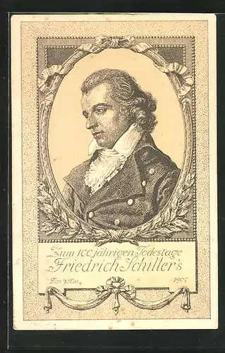 Künstler-AK Dichter Friedrich Schiller im Portrait