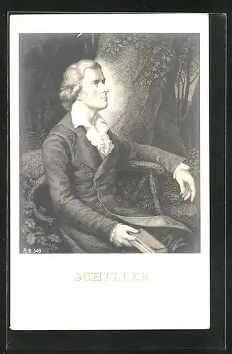 Künstler-AK Portrait des junge Friedrich Schiller