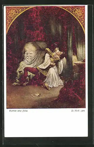 AK Szene aus Romeo und Julia des Dramatikers William Shakespeare