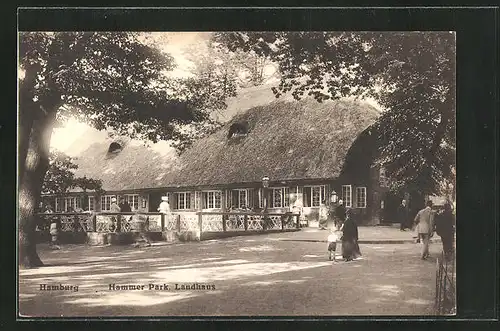 AK Hamburg-Hamm, Gäste am Landhaus