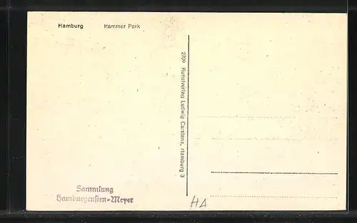 AK Hamburg-Hamm, Gasthaus Landhaus im Hammer Park