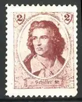 Reklamemarke Dichter Friedrich Schiller im Portrait