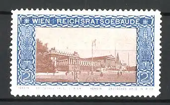 Reklamemarke Wien, Blick zum Reichsratsgebäude