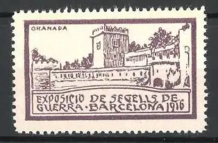 Reklamemarke Barcelona, Exposicio de Segells de Guerra 1916, Granada