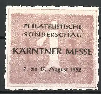 Reklamemarke Kärnten, Philatelistische Sonderschau & Messe 1959, Messelogo