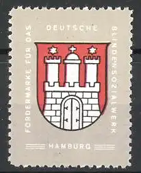 Reklamemarke Hamburg, Stadtwappen, Förderverein für das Blindensozialwerk