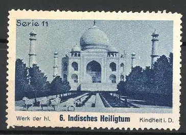 Reklamemarke Serie: Werk der hl. Kindheit i. D., Bild 6, Indisches Heiligtum
