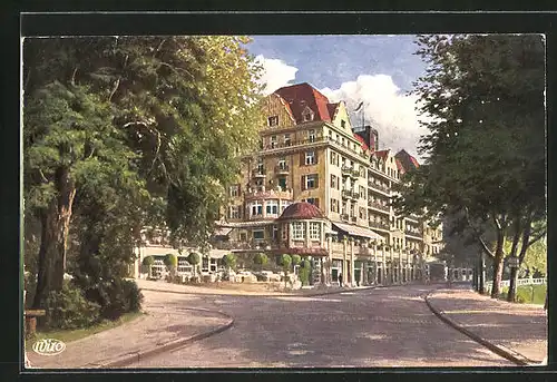 Künstler-AK Bad Elster, Palast-Hotel Wettiner Hof