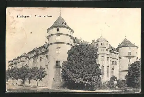 AK Stuttgart, am alten Schloss