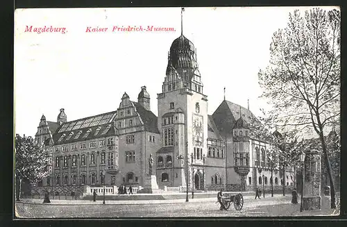 AK Magdeburg, am Kaiser Friedrich-Museum