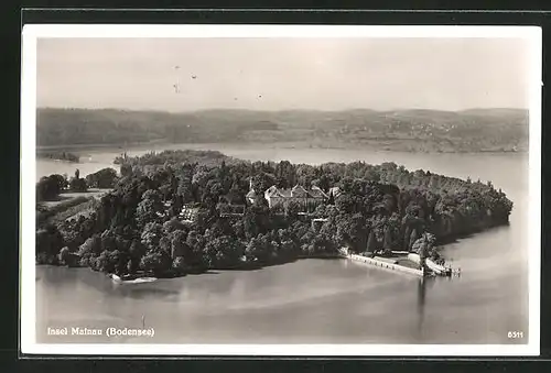 AK Mainau / Bodensee, Panoramablick auf die Insel