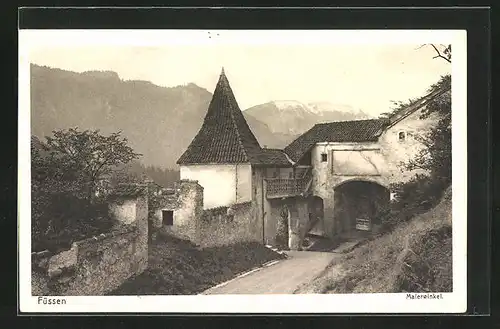 AK Füssen am Lech, Partie am Malerwinkel