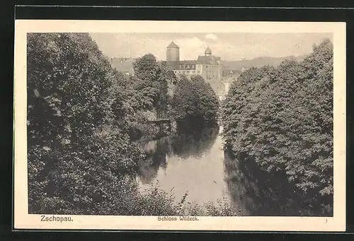 AK Zschopau, Parkanlagen am Schloss Wildeck