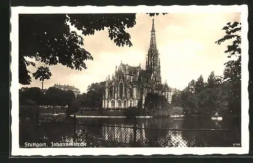 AK Stuttgart, Blick zur Johanneskirche