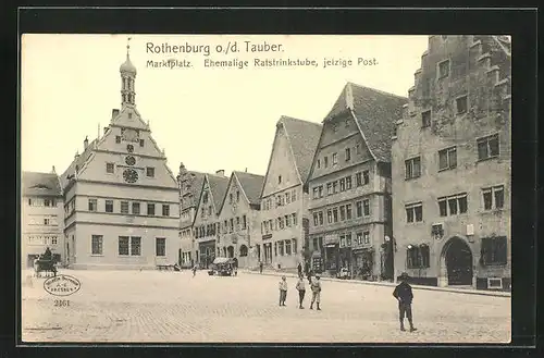 AK Rothenburg o. T., Marktplatz, Ehemalige Ratstrinkstube