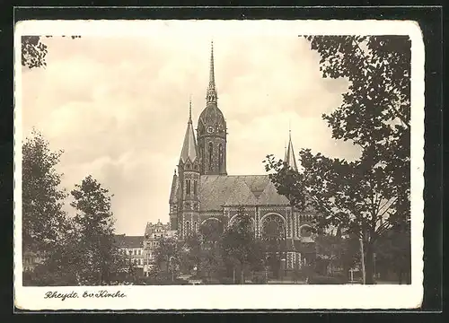 AK Rheydt, Blick zur Ev. Kirche