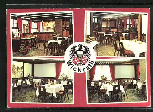 AK Wickrath, Vier Ansichten aus dem Cafè-Restaurant Zur Halbinsel