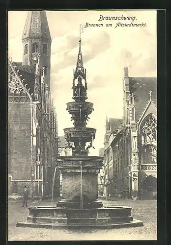 AK Braunschweig, Brunnen am Altstadtmarkt