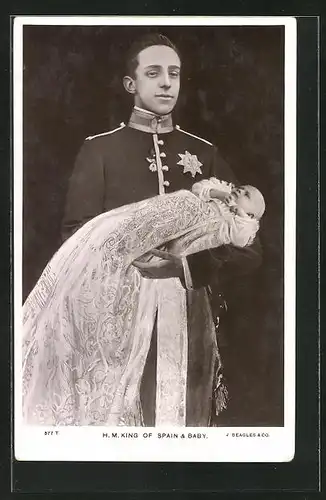 AK H.M. King of Spain & Baby