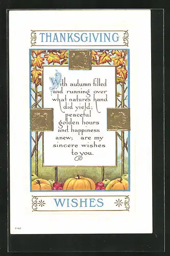 AK A Joyful Thanksgiving, Spruch