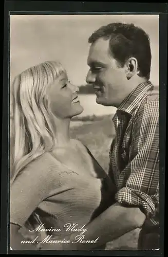 AK Schauspielerin Marina Vlady und Schauspieler Maurice Ronet in dem Film Die blonde Hexe