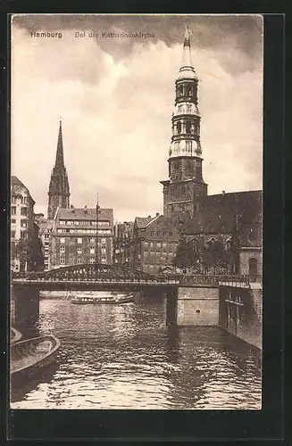 AK Hamburg, Blick zur Katharinenkirche