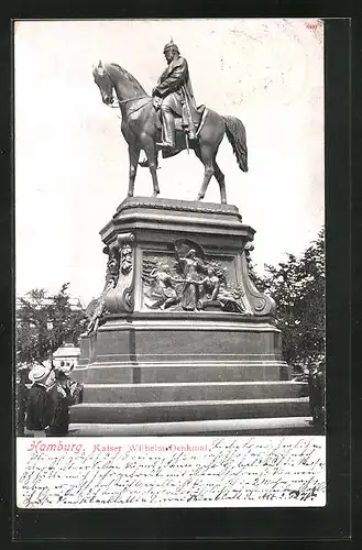 AK Hamburg, Kaiser Wilhelm-Denkmal