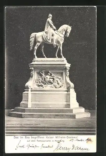 AK Hamburg, Kaiser Wilhelm-Denkmal