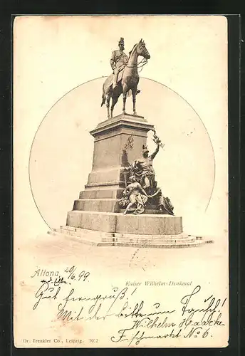 AK Hamburg, Kaiser Wilhelm-Denkmal