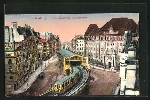 AK Hamburg, U-Bahn-Station am Rödingsmarkt