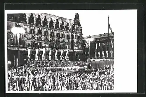 AK Hamburg, Turnfest auf dem Rathausmarkt