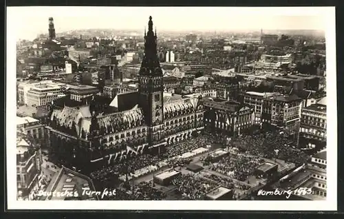 AK Hamburg, Deutsches Turnfest auf dem Rathausmarkt