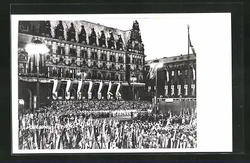 AK Hamburg, Deutsches Turnfest auf dem Rathausmarkt