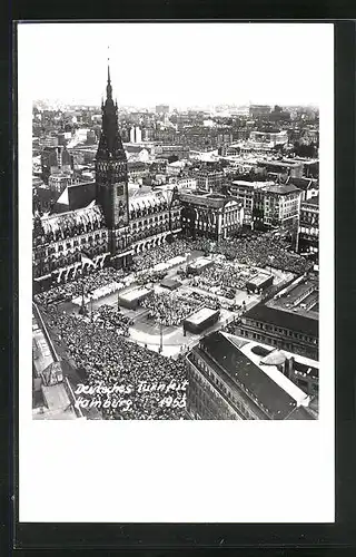 AK Hamburg, Deutsches Turnfest 1953, Rathausmarkt