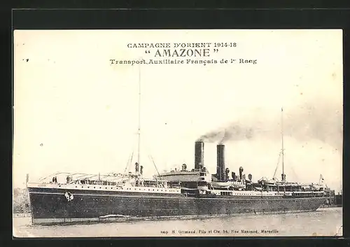 AK Passagierschiff Amazone in voller Fahrt