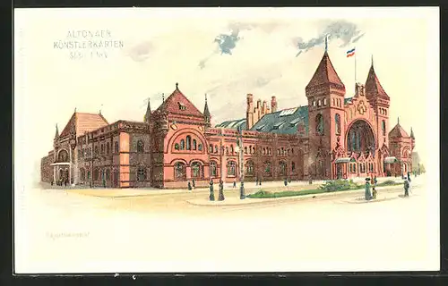 Lithographie Hamburg-Altona, Hauptbahnhof