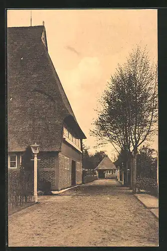 AK Hamburg-Altona, Gartenbau-Ausstellung 1914, Bauernhaus