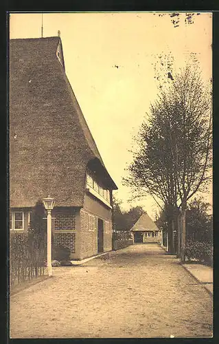 AK Hamburg-Altona, Gartenbau-Ausstellung 1914, Bauernhaus