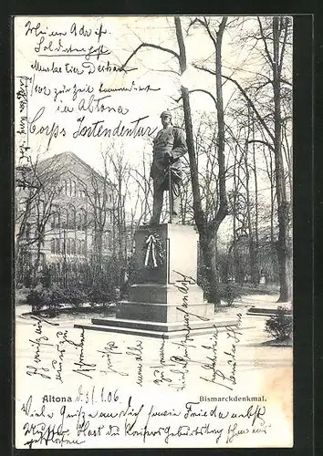 AK Hamburg-Altona, Bismarckdenkmal