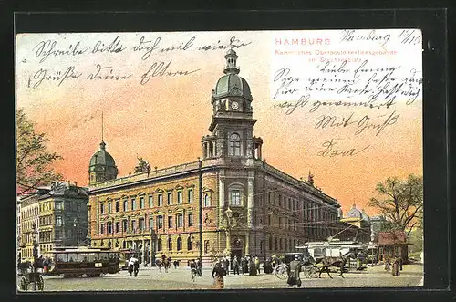 AK Hamburg-Neustadt, Kaiserliches Oberpostdirektionsgebäude am Stephansplatz