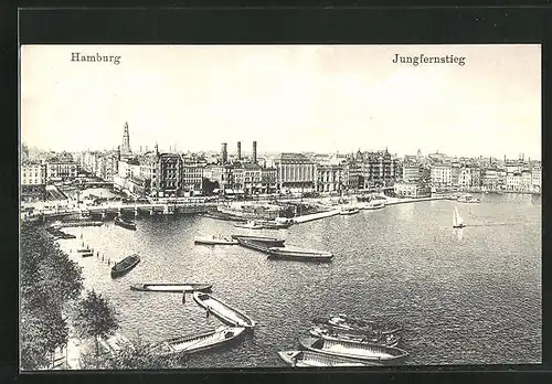 AK Hamburg-Neustadt, Blick zum Jungfernstieg