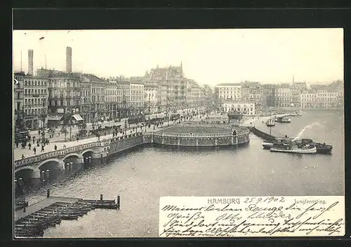 AK Hamburg-Neustadt, Blick zum Jungfernstieg