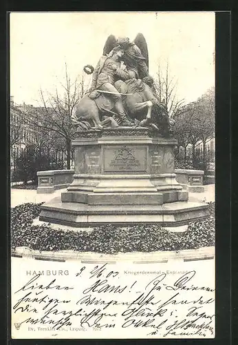 AK Hamburg-Neustadt, Kriegerdenkmal in der Esplanade