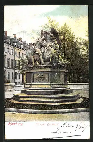 AK Hamburg-Neustadt, Kriegerdenkmal